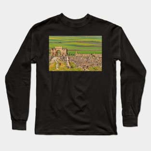 Triumphal Arch & Town, Volubilis Long Sleeve T-Shirt